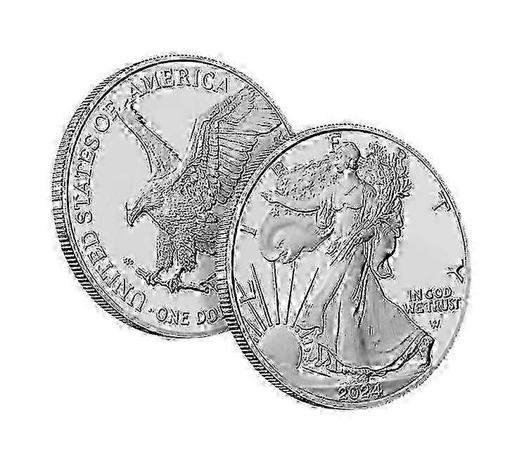 Pièce en argent fin, 1 once American Eagle brillant hors-circulation, pièce d’investissement officielle des États-Unis, avec technologie moderne et traditionnelle