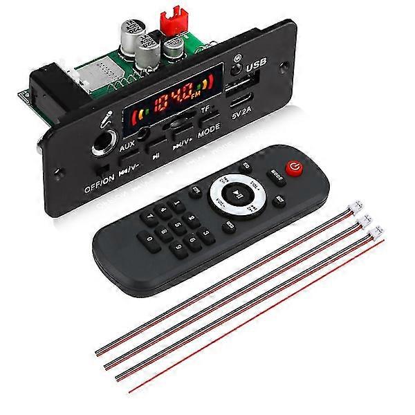 80W Amplifier Wireless Bluetooth 5.0 MP3 WMA Decoder Board 12V Car FM Radio Audio Module USB TF MP3 Player