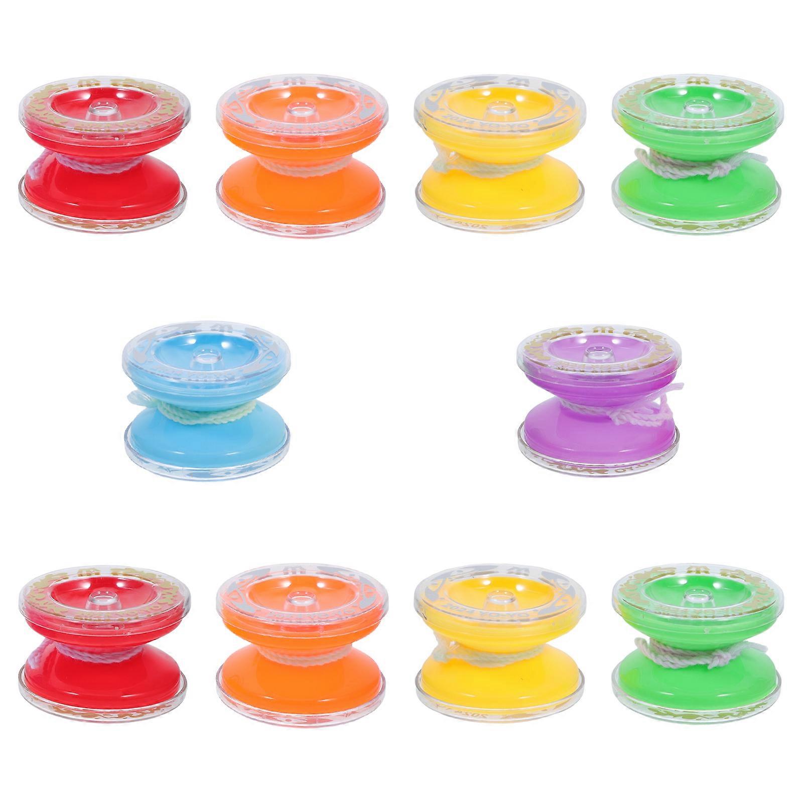 10pcs Mini Cartoon Yo Yo Set for Beginners – Fun Outdoor Plaything to Promote Finger Dexterity and Engaging