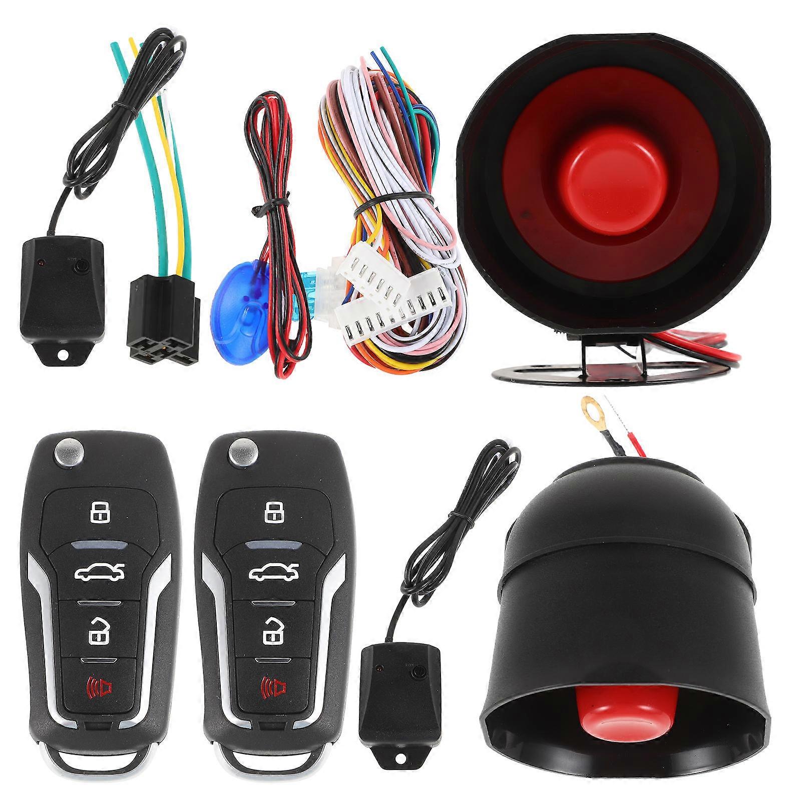1 Set Car Alarm Security System Central Locking Anti-Theft Device For Daily Use Vehicle Protection Assorted Color User-Friendly Design