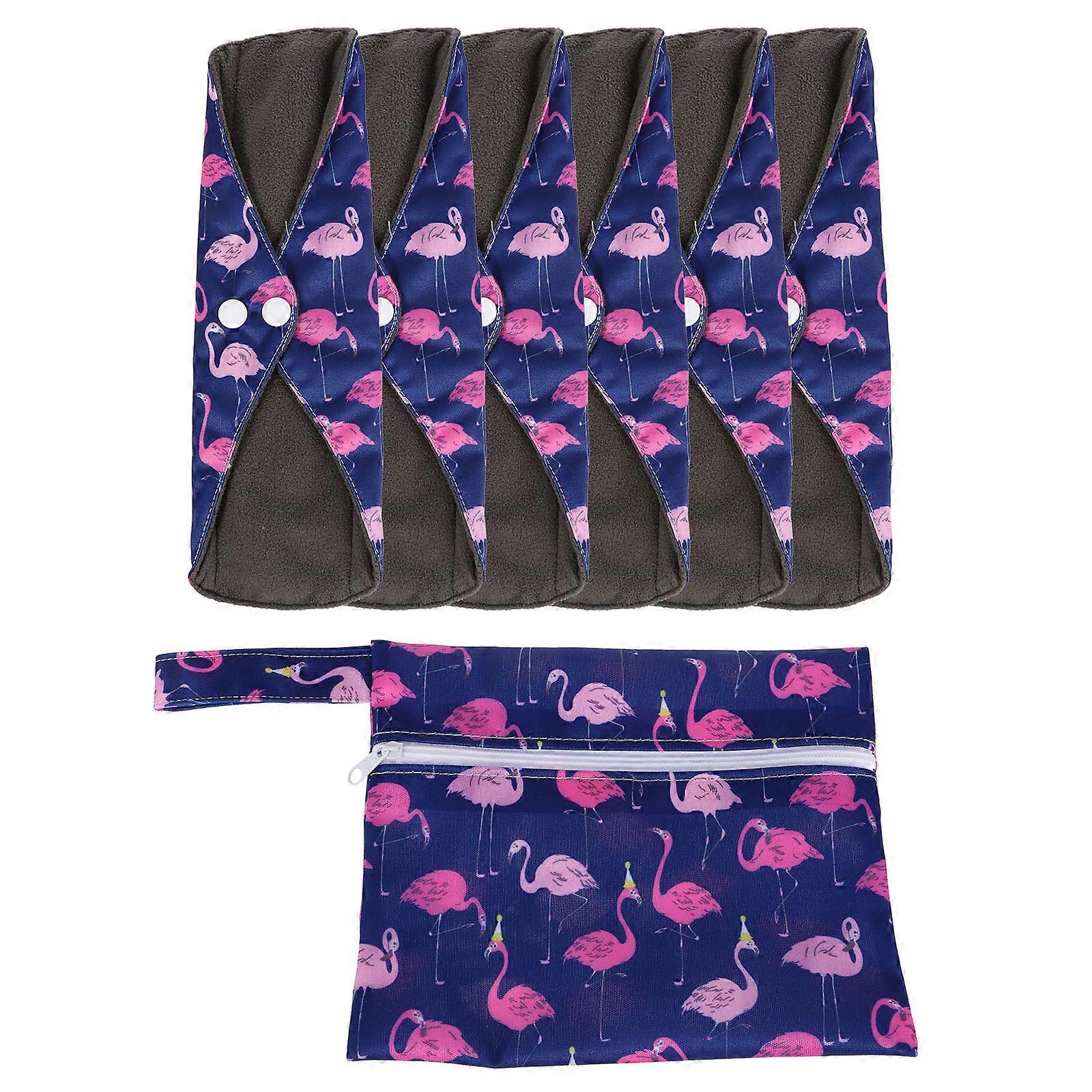 Bamboo Charcoal Sanitary Napkin For Girls Style Designed For Menstruation With 6 x Sanitary Pads Included