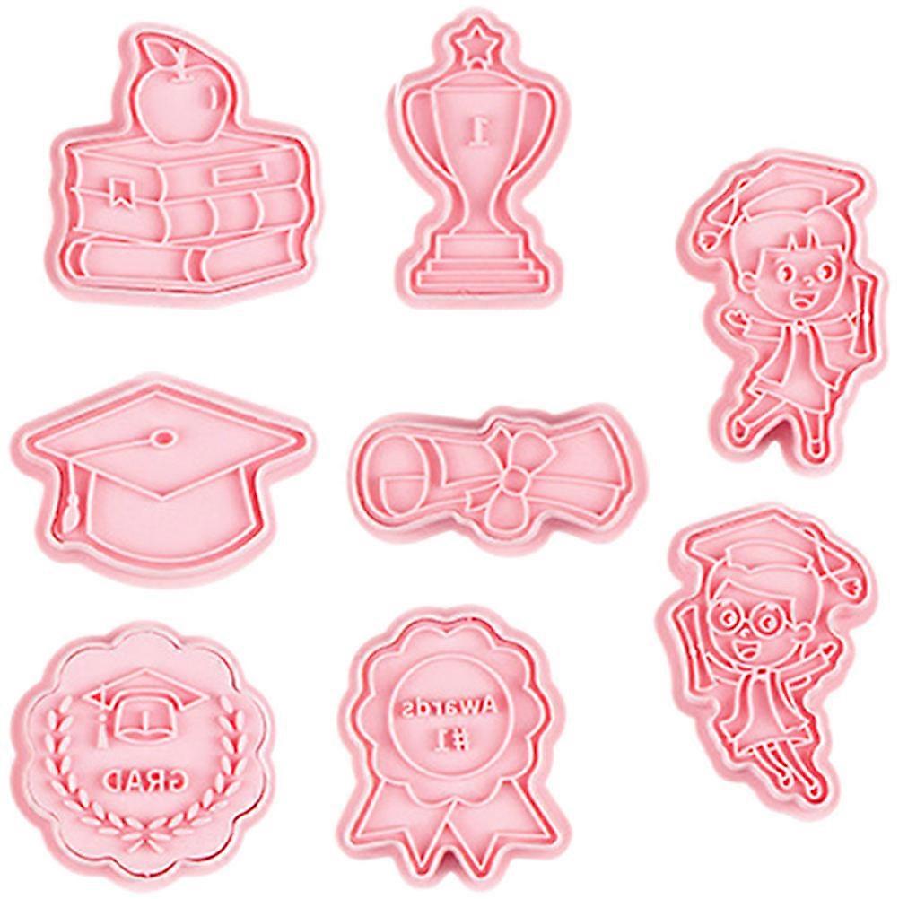 8pcs Graduation Molds for Baking Fondant Chocolate and Cookie Cutting