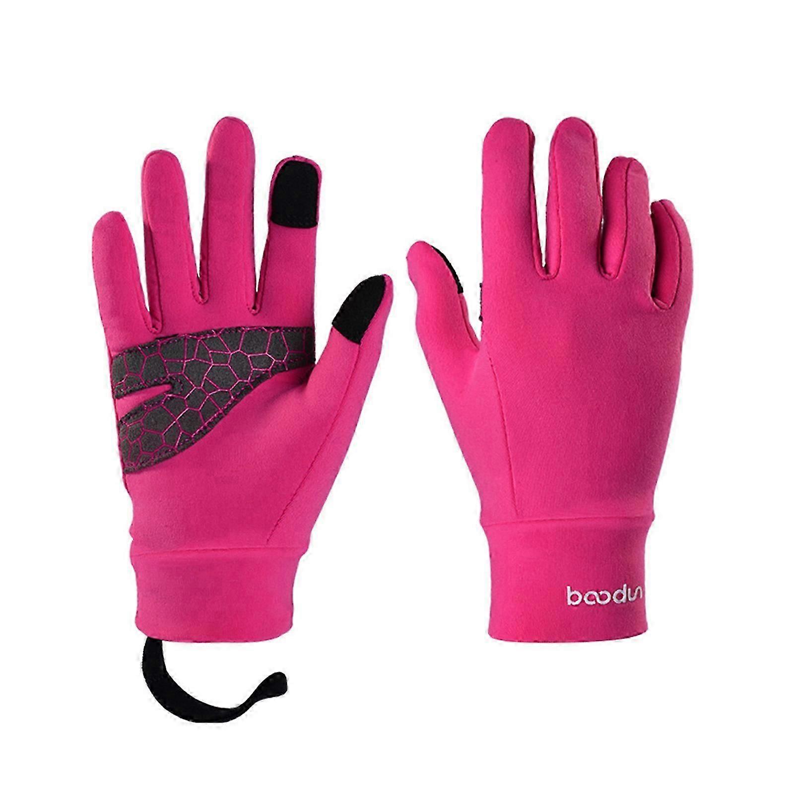 Enfants Extérieur Écrans Tactiles Gants Froid Temps Coupe-vent Gants Anti-Slip Cyclisme Mitaines Course À Pied Sport Gants Élastiques Vert L
