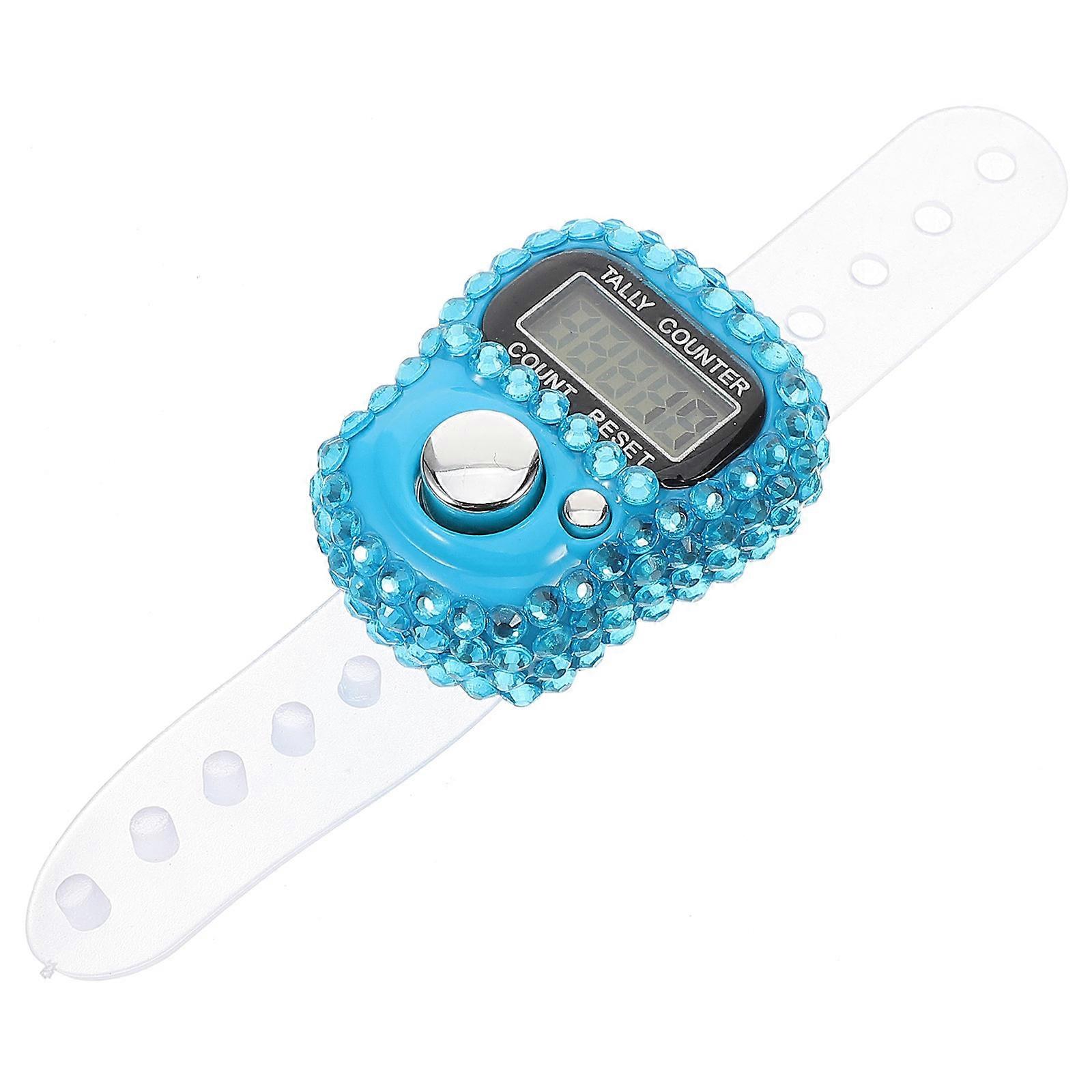 Rhinestone Decorated Portable Handheld Tally Clicker Lightweight Electronic Counter for Sports Events and Daily Use