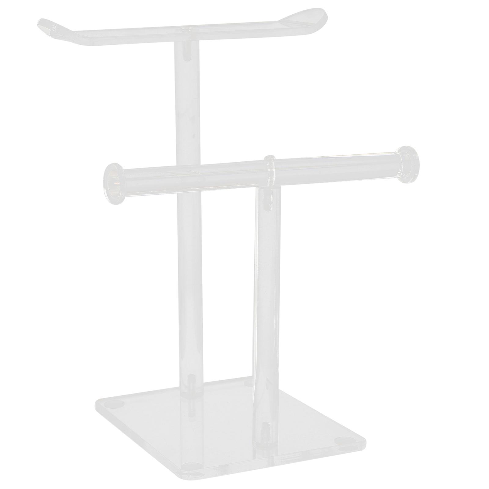 Sturdy Jewelry Display Rack for Desktop with Pendant Earring Display Stand and Acrylic Shelf
