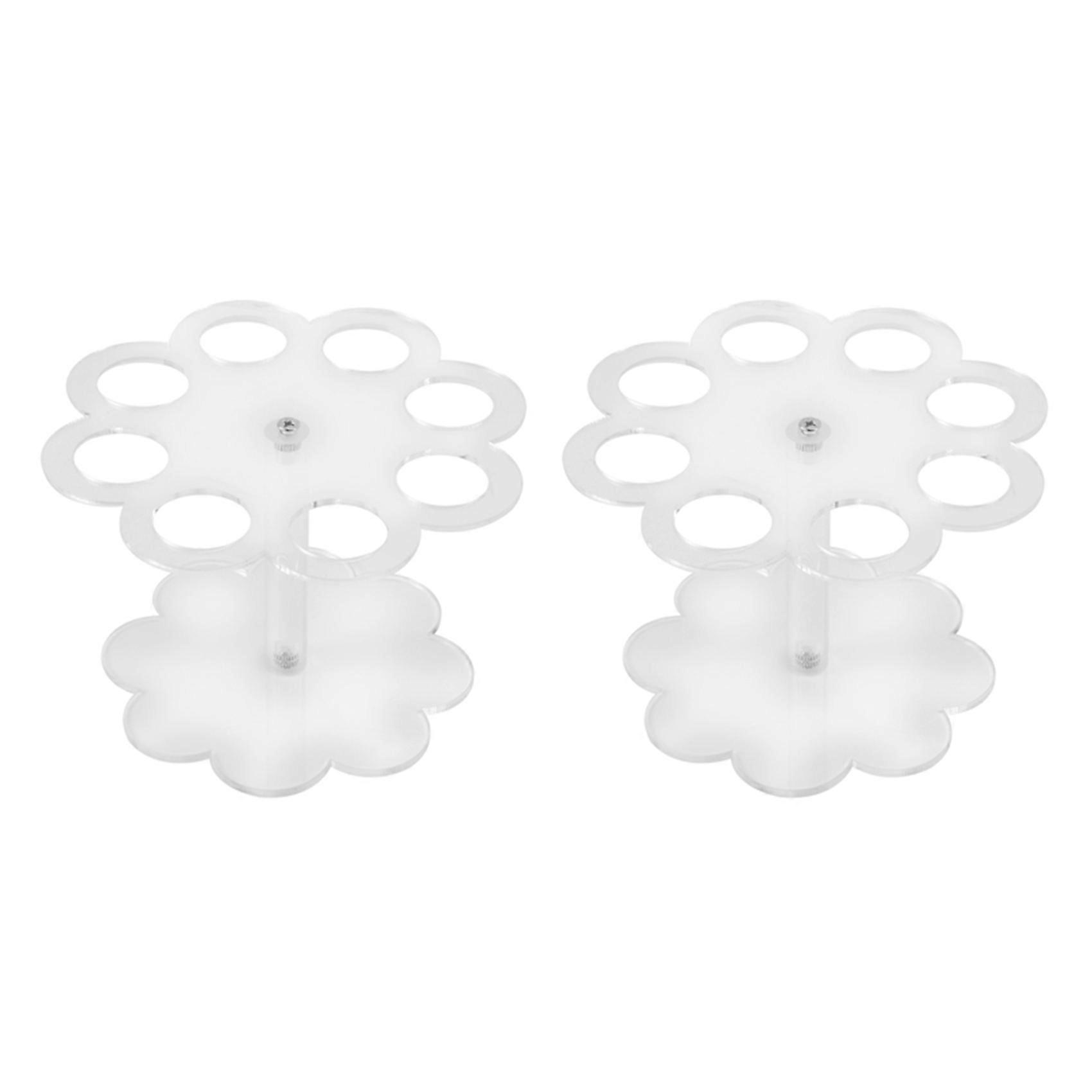 2X Detachable 8 Holes Acrylic Ice Cream Cone Holder Stand