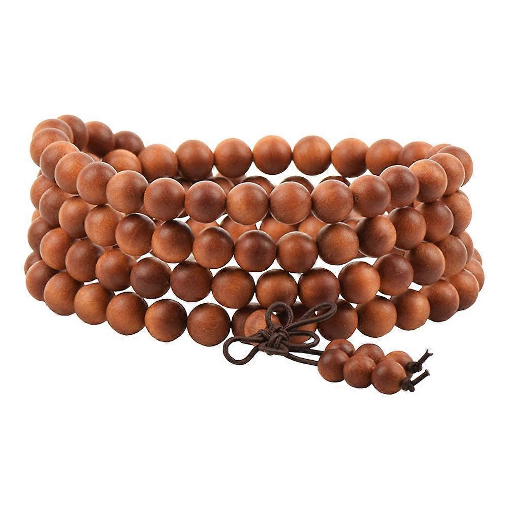 Simple Handmade Sandalwood Bead Bracelet Brown 8mm Stylish Fashion for Decorating