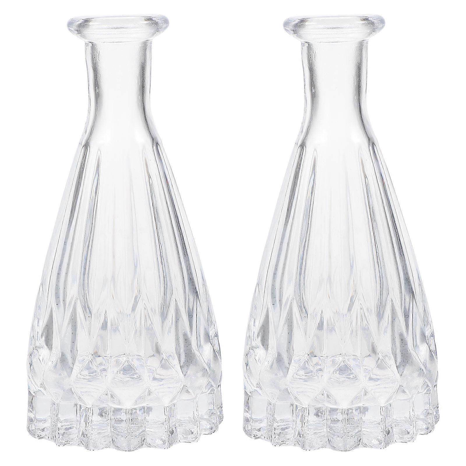 Diffuser Scents Bottle Simple Glass Vase Home Decoration Aromatherapy Container 15.00X6.50X6.50CM 2Pcs/Set