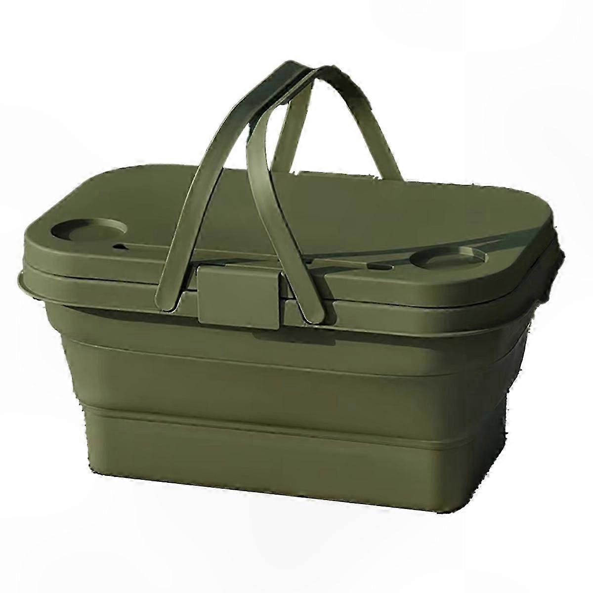 Collapsible Storage Baskets, Portable Picnic Basket Set for Outdoor Use