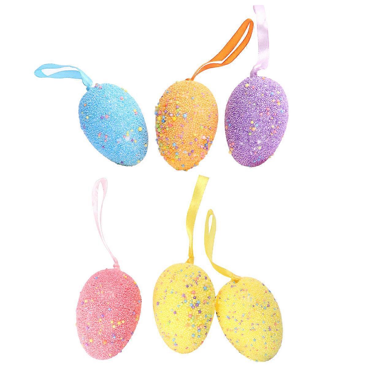 DIY Hanging Egg Prop For Easter Party 6Pcs Fun Eggs Decoration For Kids Toys With Egg-Shaped Design Suitable For Families