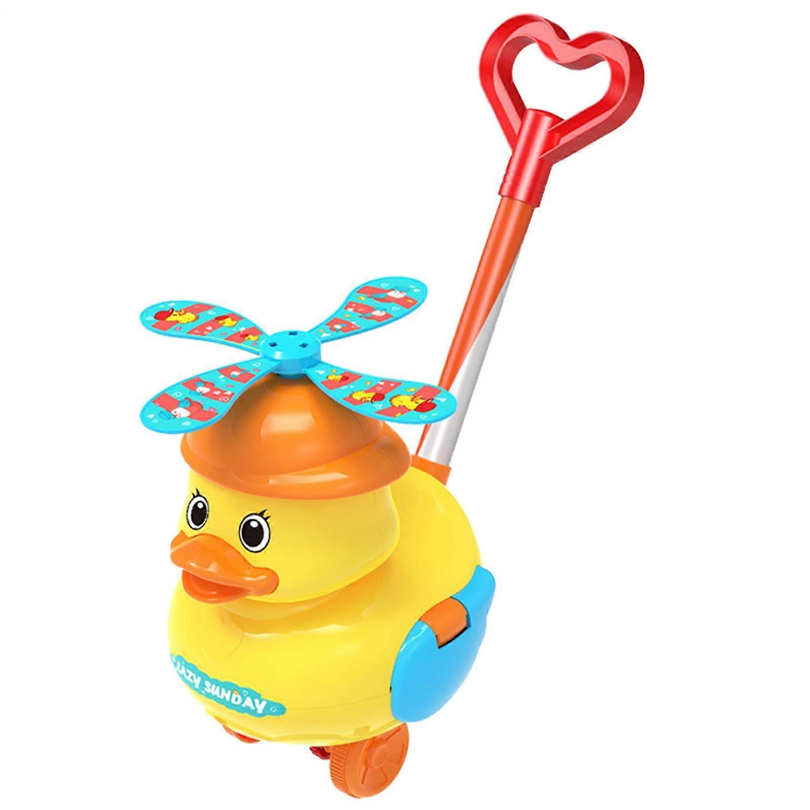 Waddle Duck Push Toy With Quack Sound, No Batteries, Easy Assembly, Promotes Motor Skills