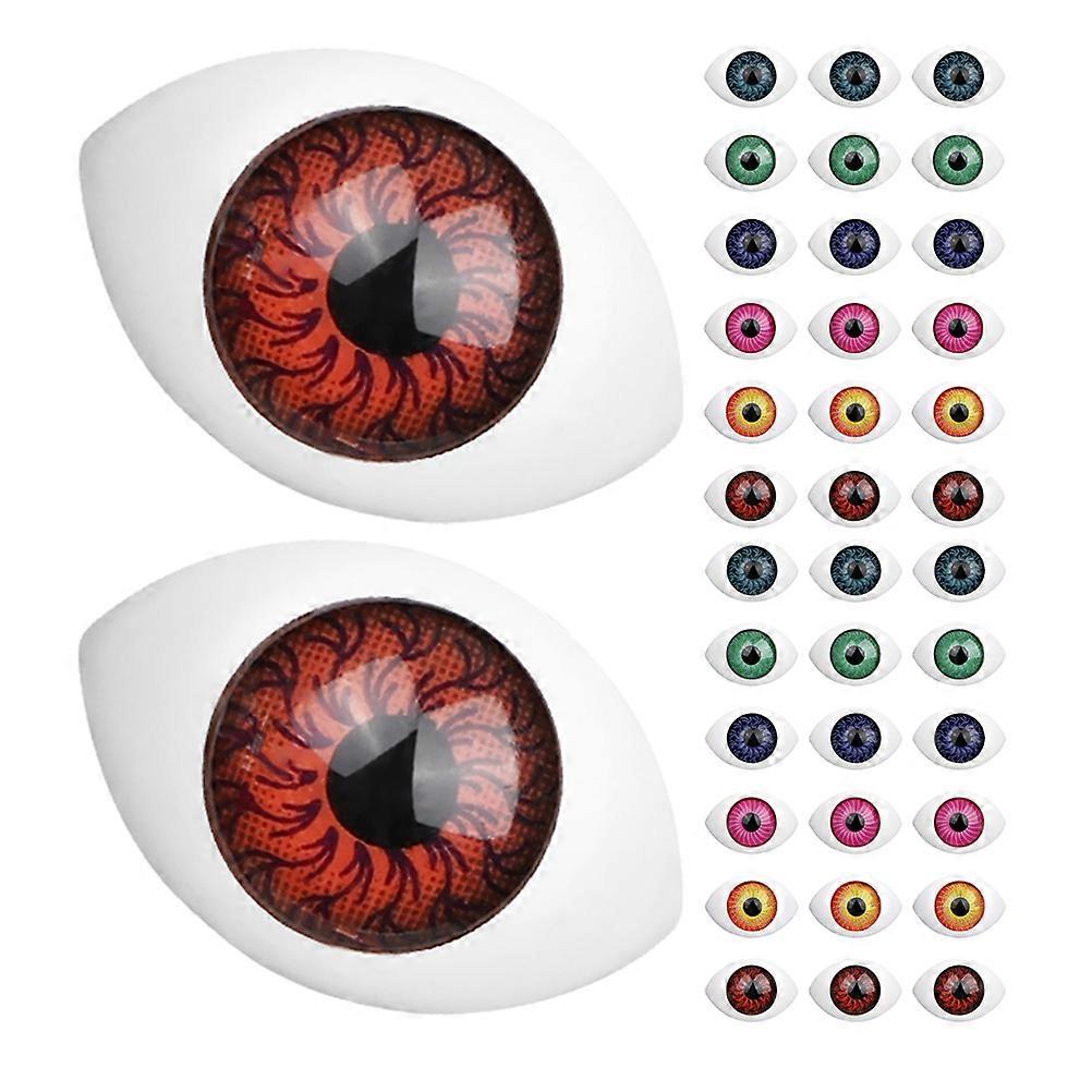 100pcs Fun Multi Color Oval Resin Eyes for DIY Craft Projects Durable and Unique Design 12x16 mm