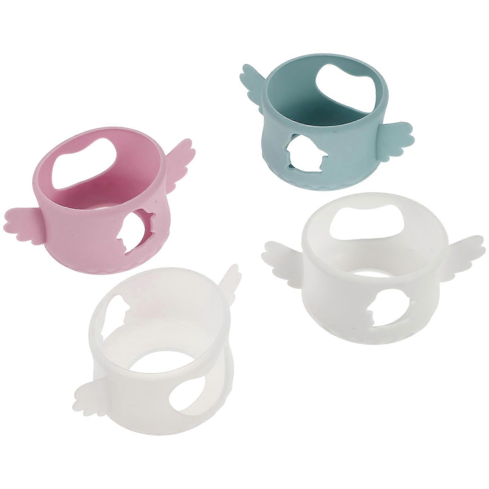 Nursing Bottle Sleeve 4Pcs Assorted Color Silicone Cover Designed For Milk Bottle Outing With Comfort Touch