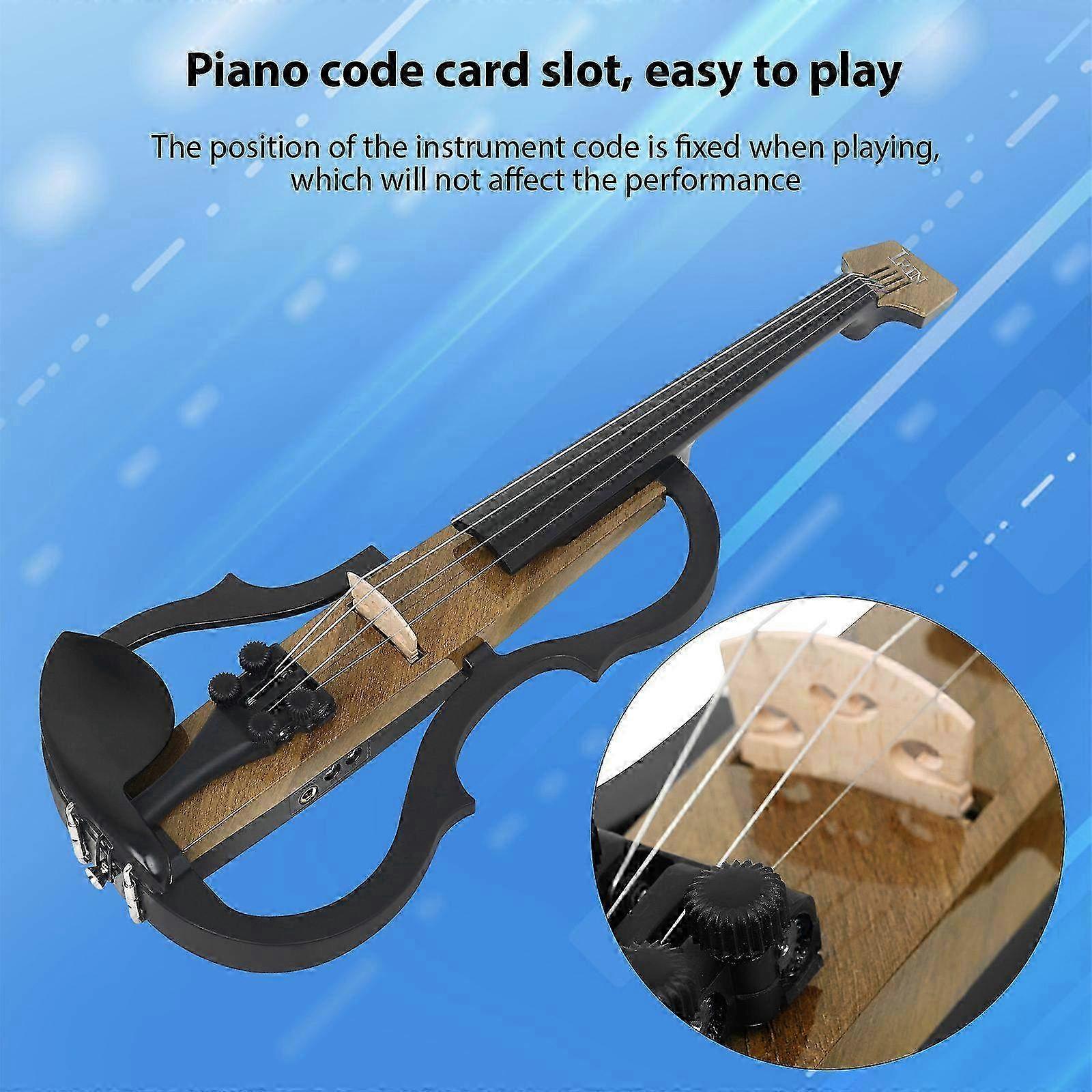 Professional Silent Electric Violin Set 4/4 Size with Carbon Fiber