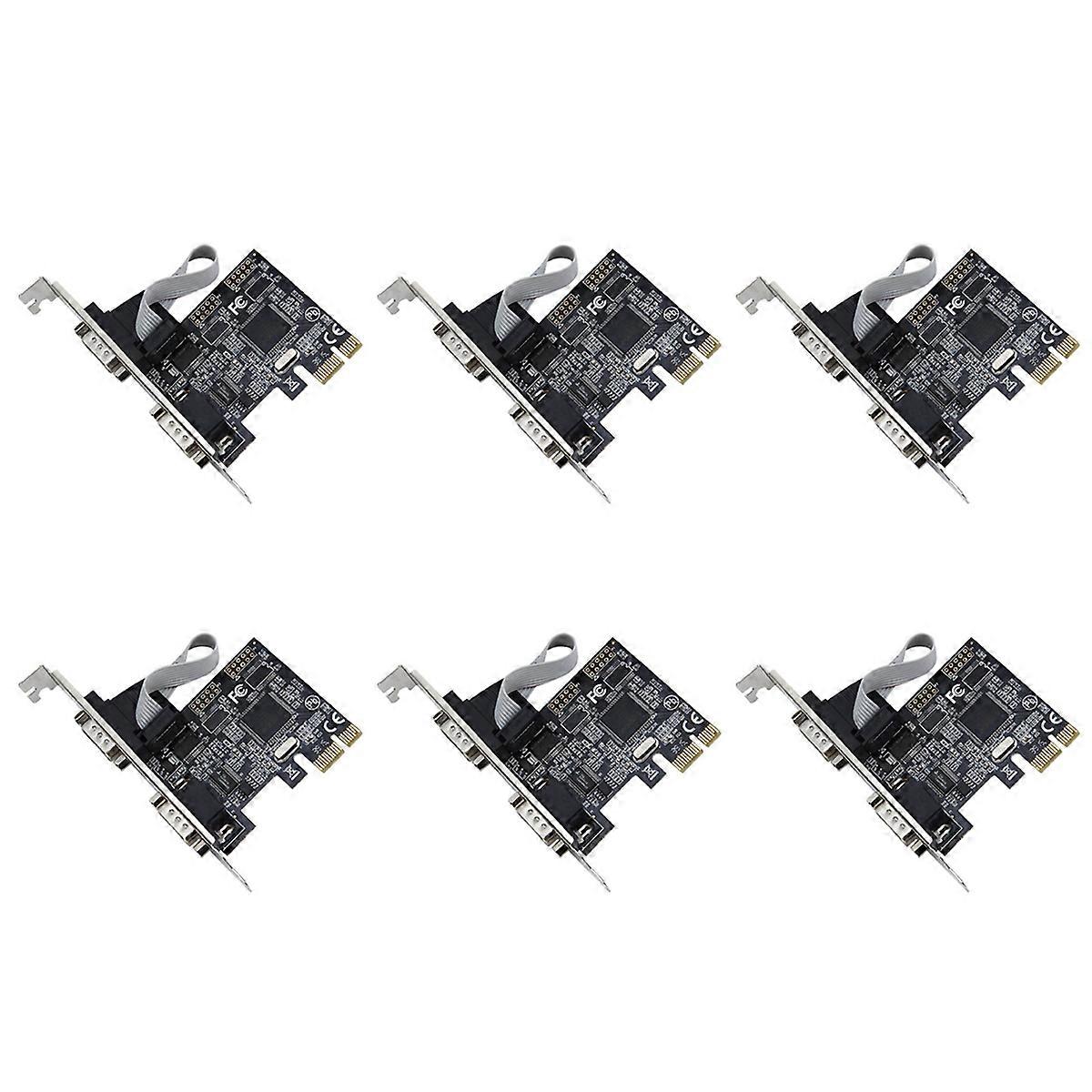 6X PCIe to Serial Ports RS232 Interface PCI-E PCI Express Card Adapter Industrial Control Computer E