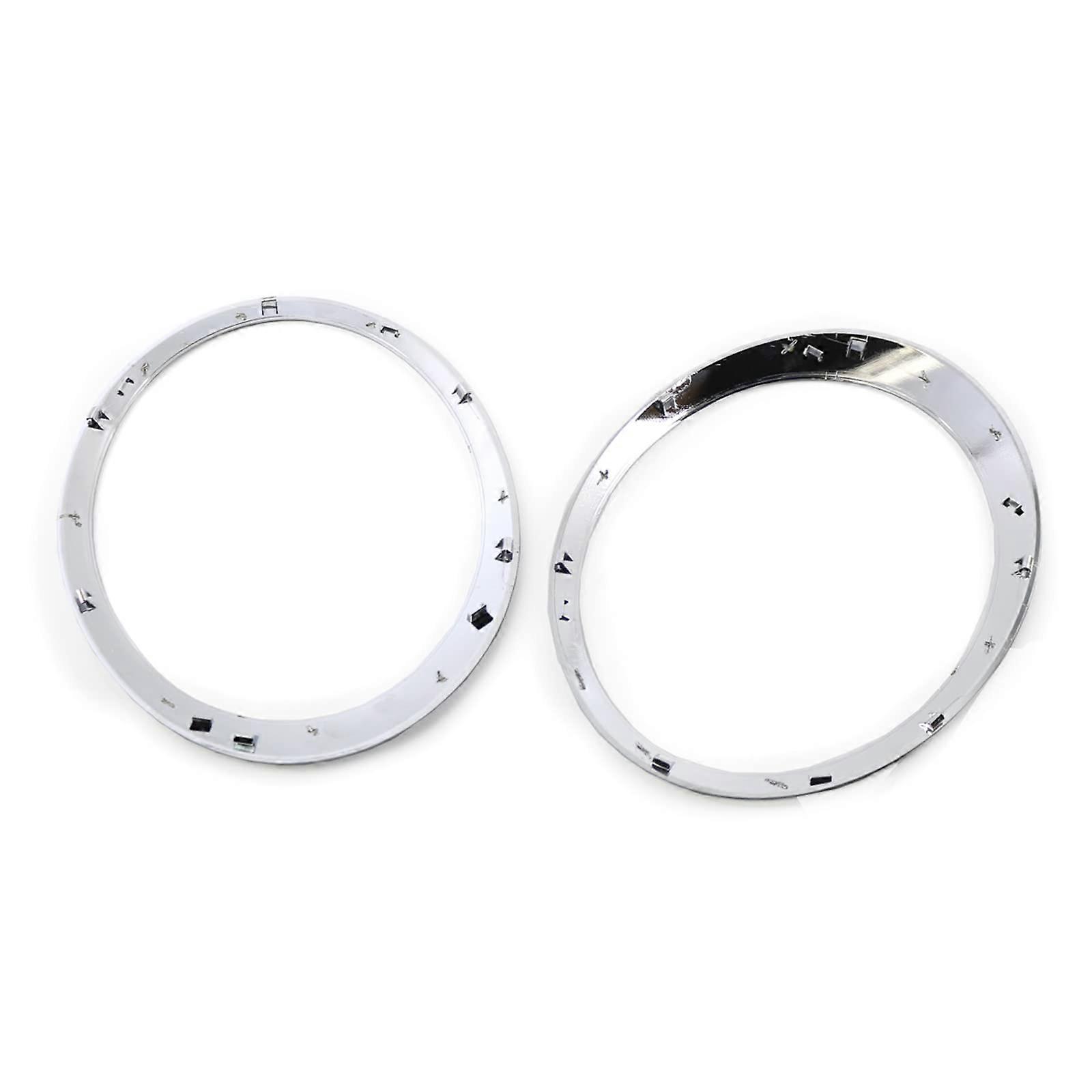 2 Pieces Round Headlight Decorative Ring Visor Trim Frame for John R55, Chrome Finish, Custom Fit, Durable Material