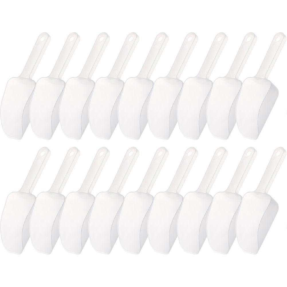 White Food Scoop for Kitchen Use with Ergonomic Handle Design 20pcs