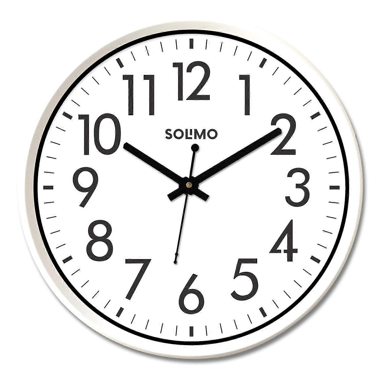12-inch Wall Clock, White