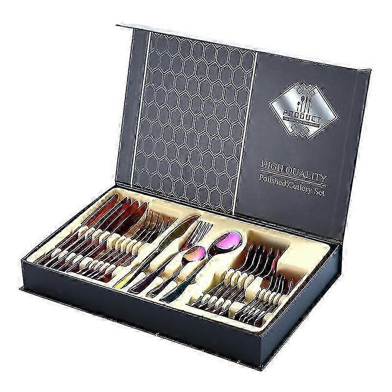 1 Set Ergonomic Stainless Steel Practical Cutlery Set Beautiful Food Grade Dinnerware Set For Home