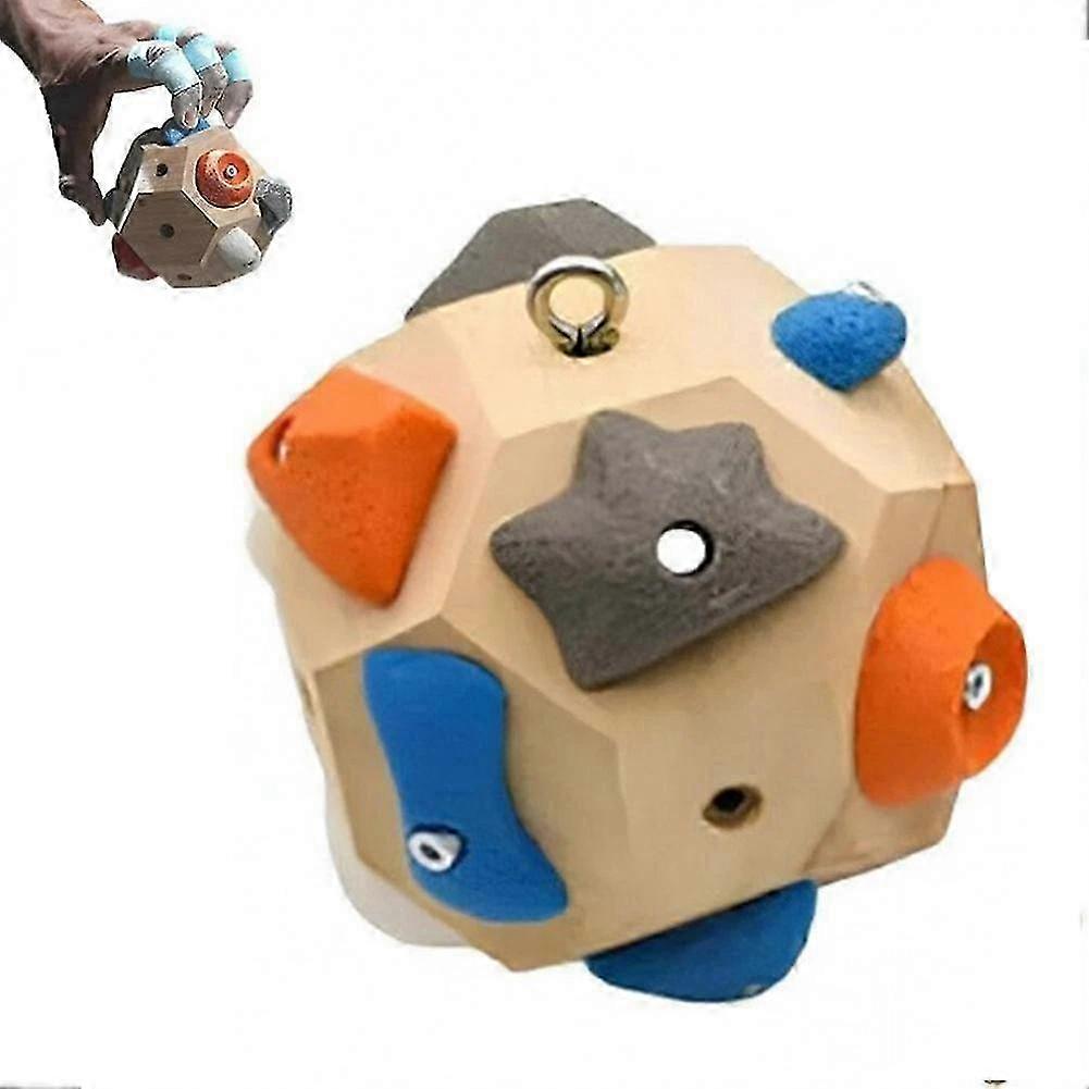 Handcrafted Boulder Block Multi-function Finger Strength Training 3D Rock Climbing Ball Climbing Training Block