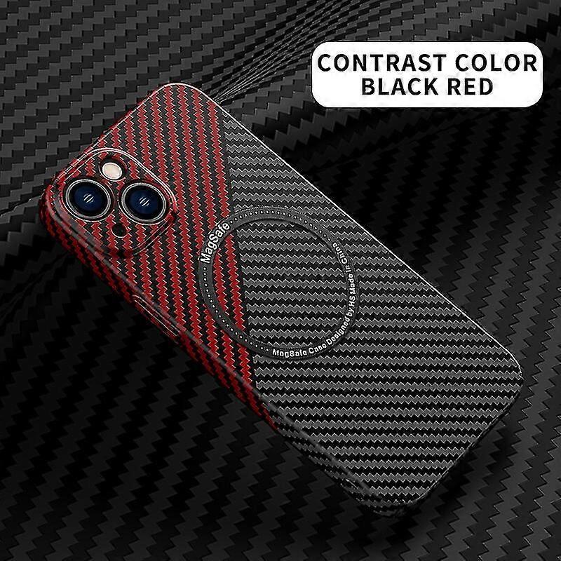Smukłe twarde etui z tekstury z włókna węglowego do iPhone'a 14 13 12 11 Plus Pro Max Pro