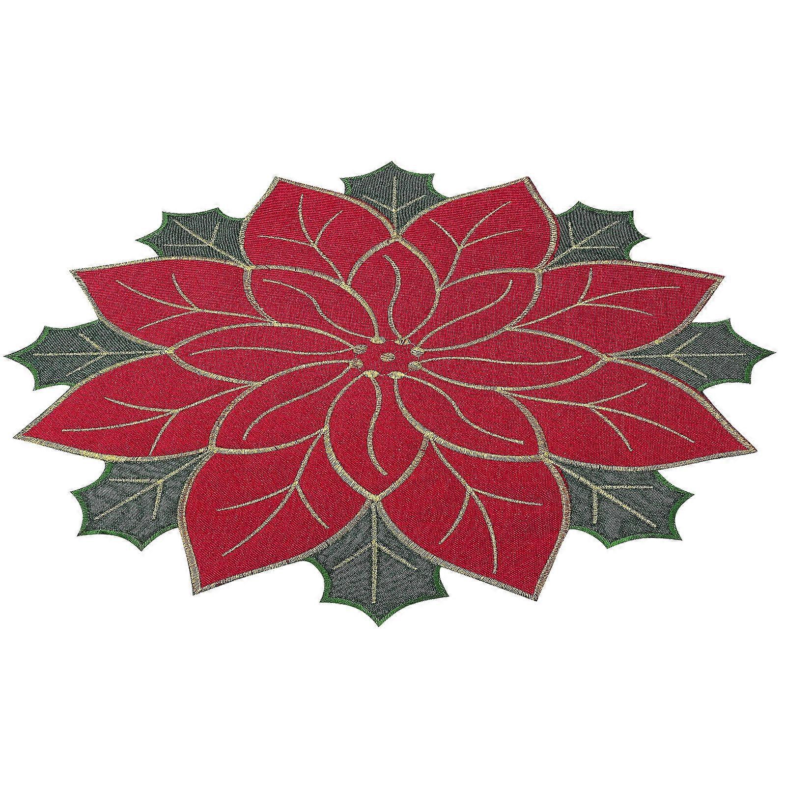 Household Placemat 1Set Suitable For Dining Occasions Square Red Festive Decoration 38x38x0.3cm