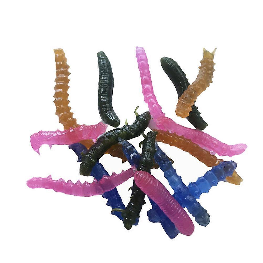 30Pcs Caterpillar Figurines For Garden And 7.5X1.2CM Assorted Color Decorative Gift