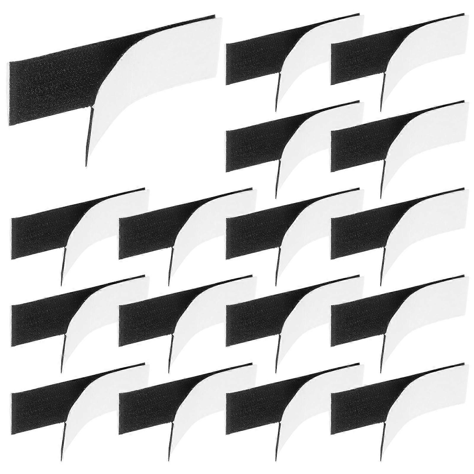 Heavy Duty Adhesive Strips 20 Pairs Installation Tapes For Workshop Use Black Lightweight Design