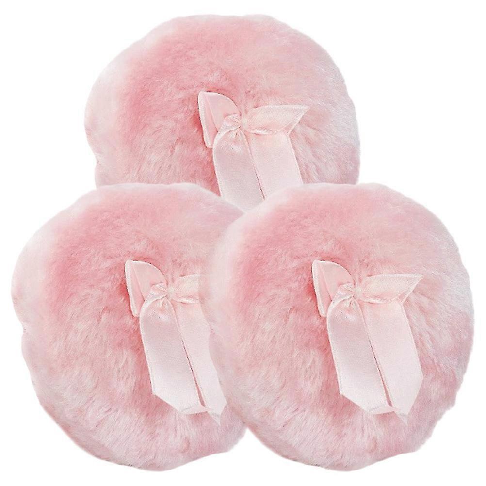 Pink Plush Powder Puff for Makeup Use Soft and SkinFriendly Compact Size Easy to Apply Powder