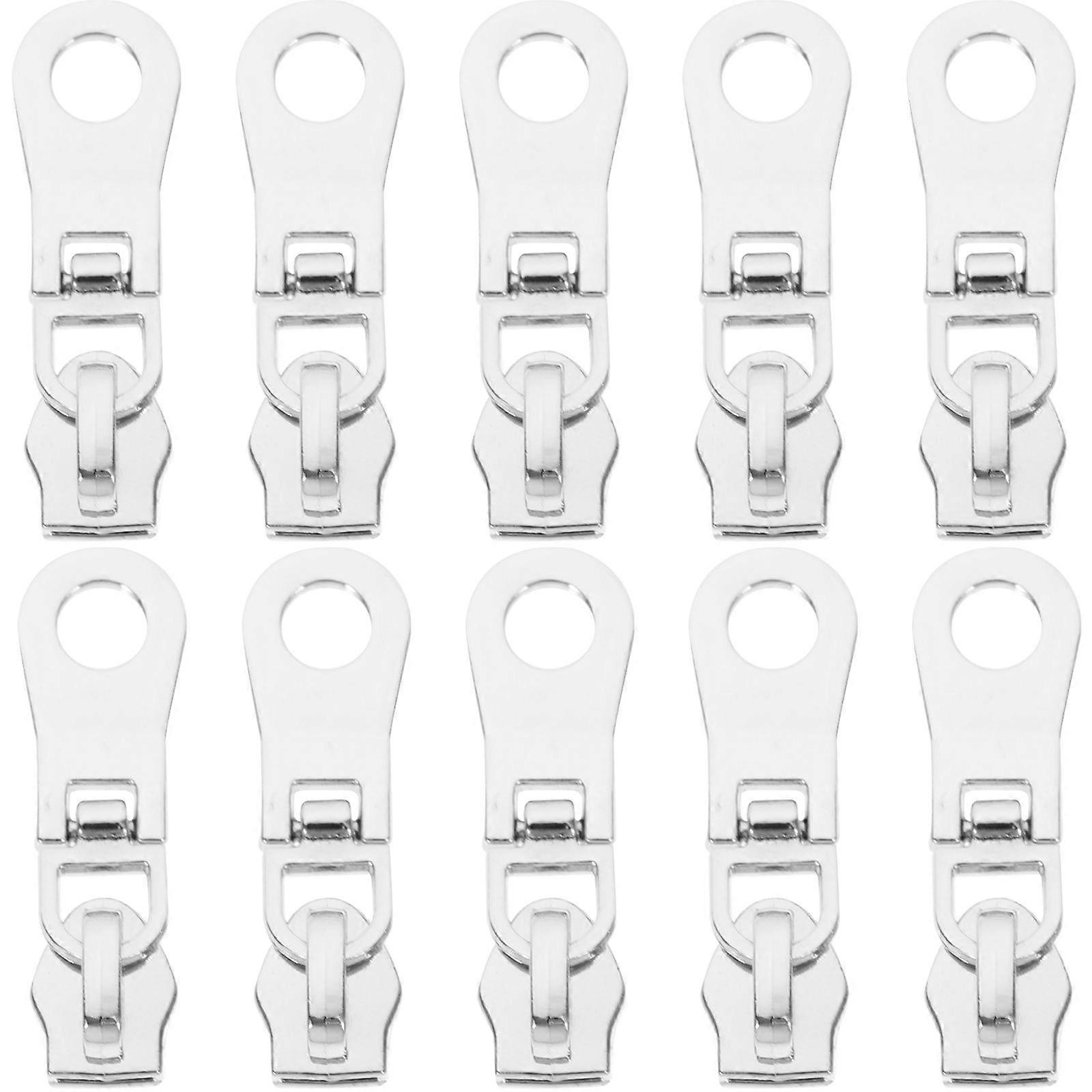 Durable Metal Zipper Pull Replacement Kit For Luggage Accessories 10Pack Easy To Use For Repairing Zippers