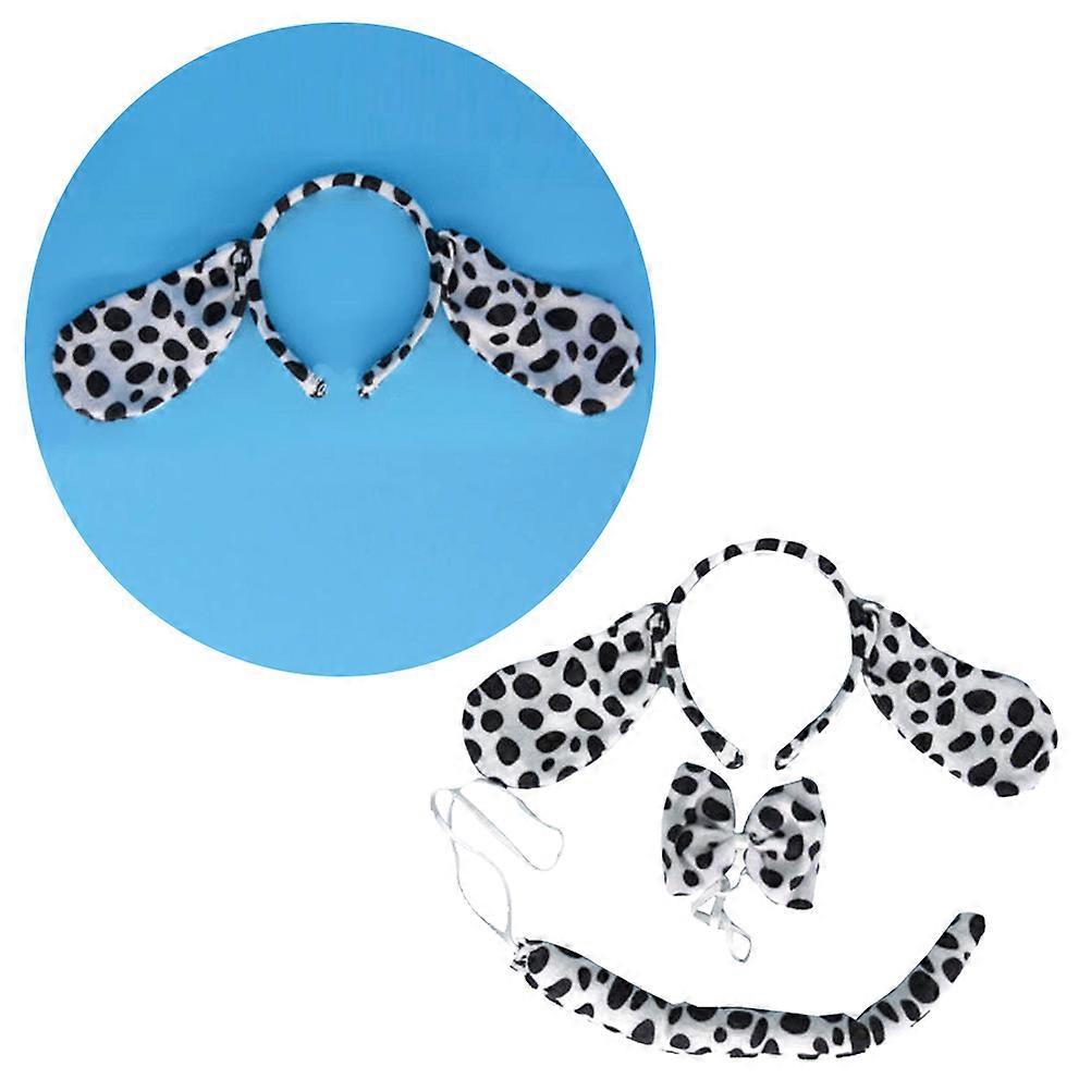 Puppy Ears And Tail 2Pcs Set For Adults And Children Dog Costumes Ears Headband Assorted Color For Halloween Events
