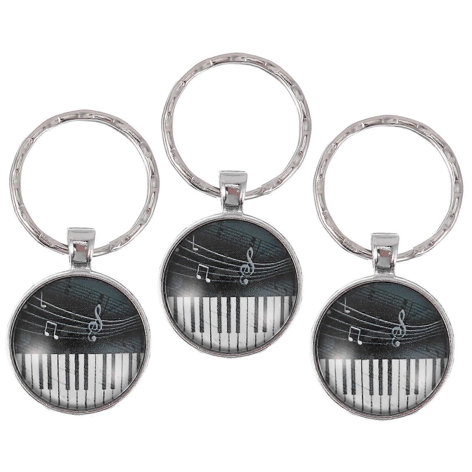 Piano Keychain 3Pack Alloy Pendant For Gift Giving Decorate Your Keys Key Decoration