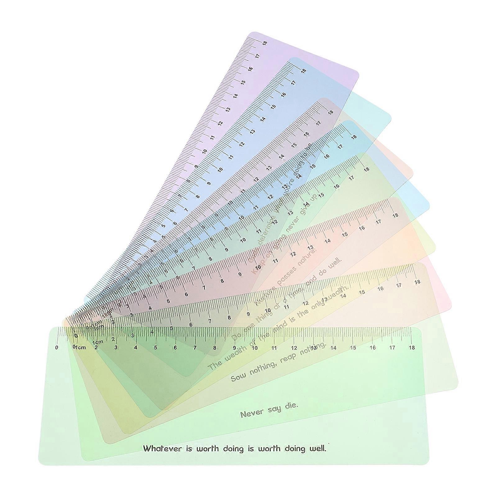 Assorted Color Reading Strips for Focus and Clarity 8 Pieces PVC Material