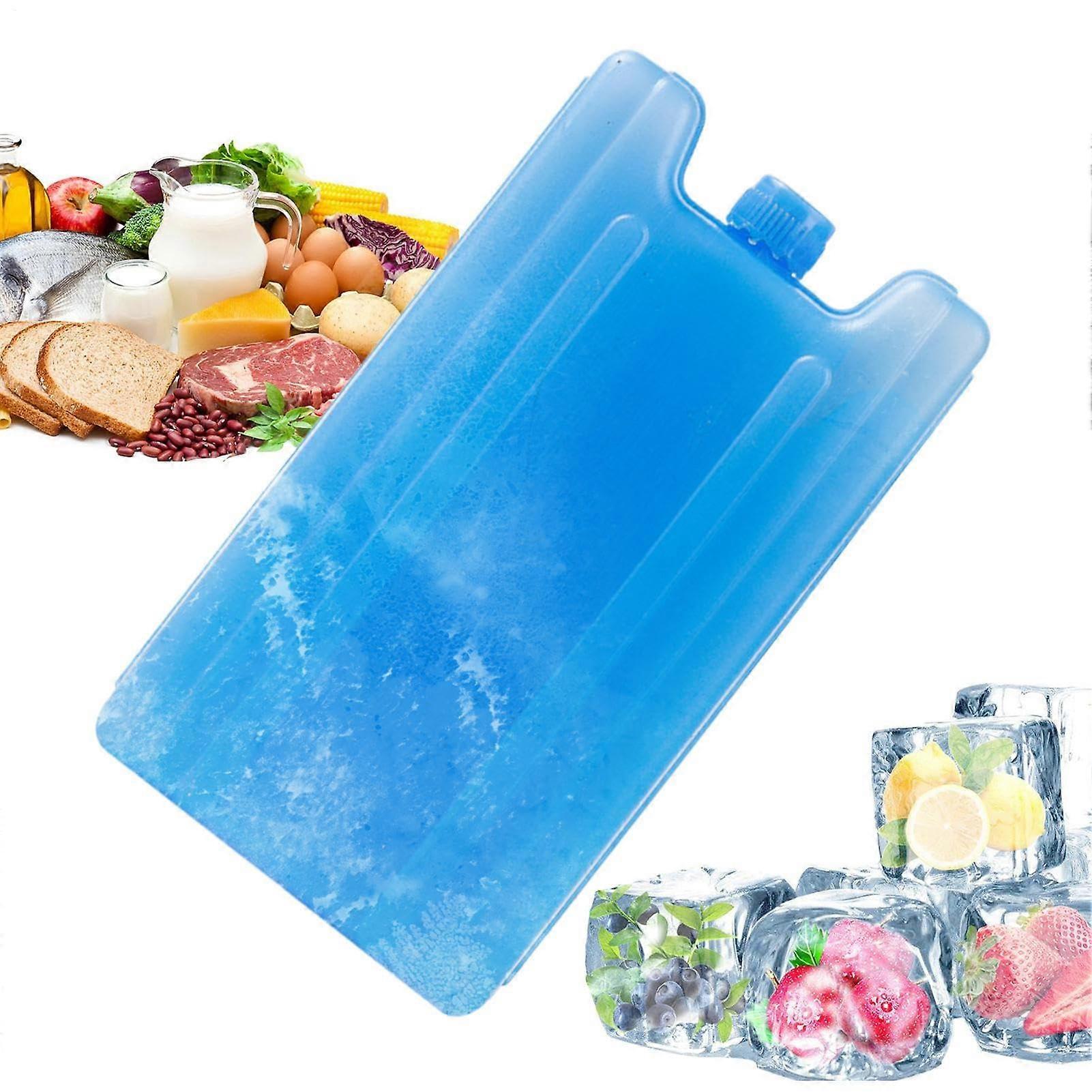 Reusable ice packs for coolers – portable cooling blocks for fans Blue Bundle