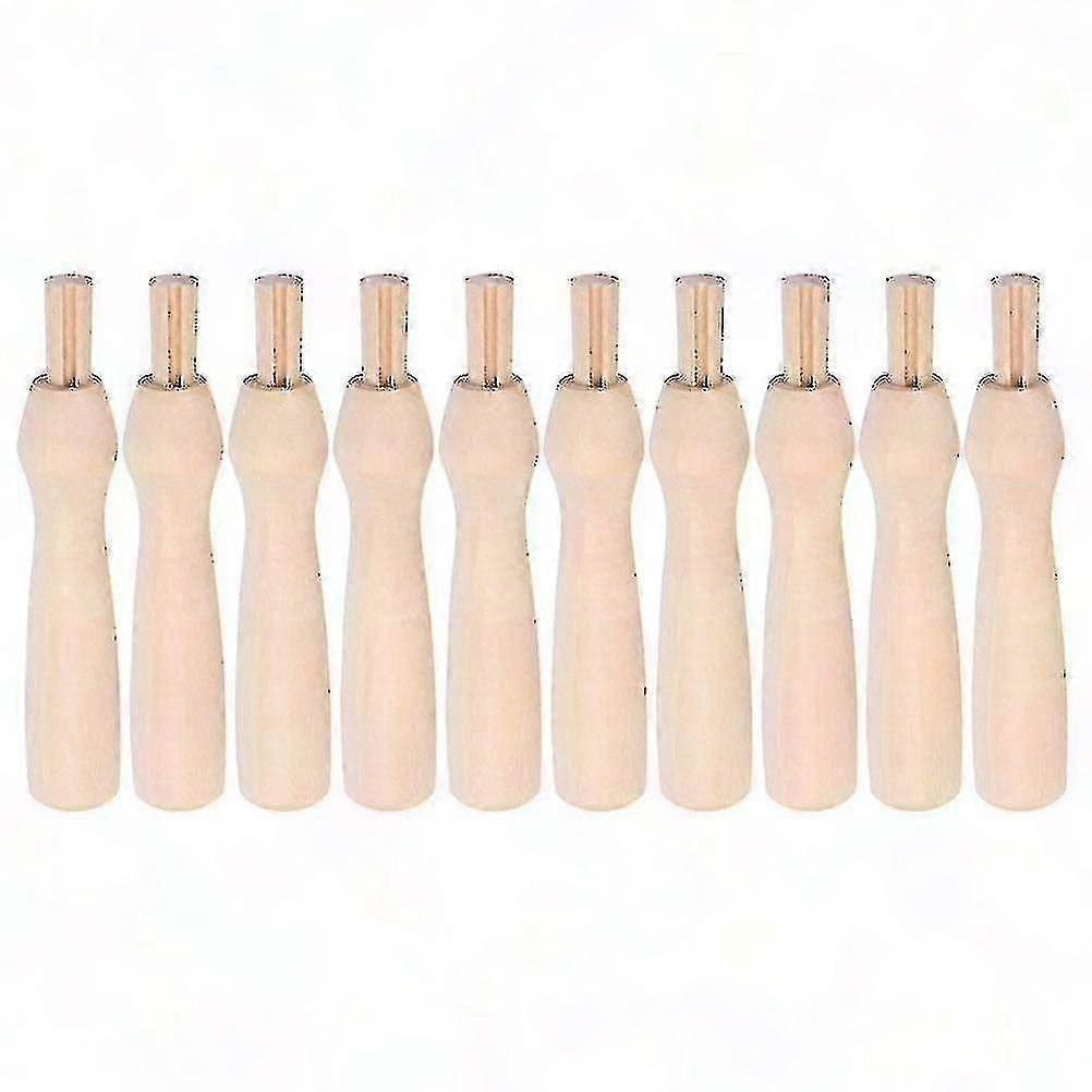 10 Pcs Adjustable DIY Wool Felt Tool Needle with Wood Handle for Felting Needle Replacement Parts