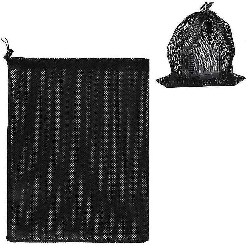 Sac de pompe, sac filtrant de pompe, sac filtrant de pompe d’étang, sac de filet de pompe, accessoires de filtre de pompe à eau domestique (45 45cm, noir)