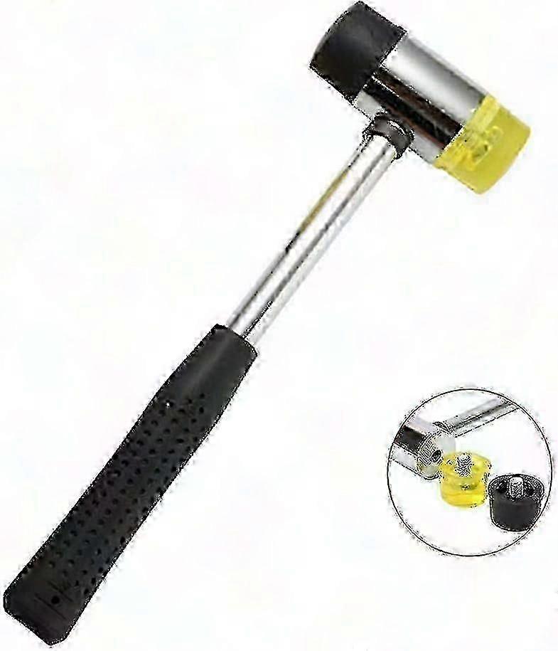 Nylon Double Headed Soft Rubber Hammer with Non-Slip Handle for Jewelry Making (35mm) - jjS
