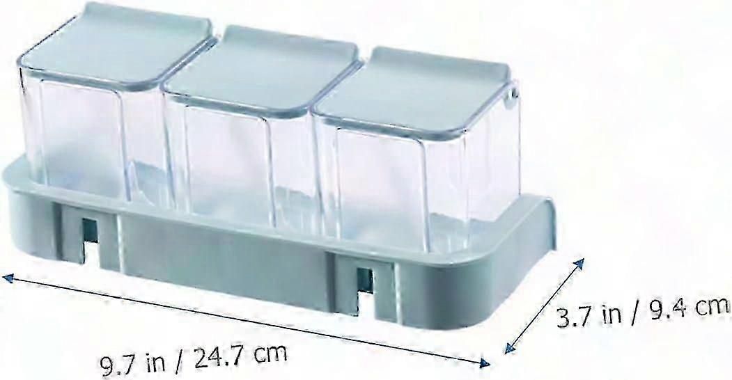Square Seasoning Box Clamshell Spice Rack - Sky Blue