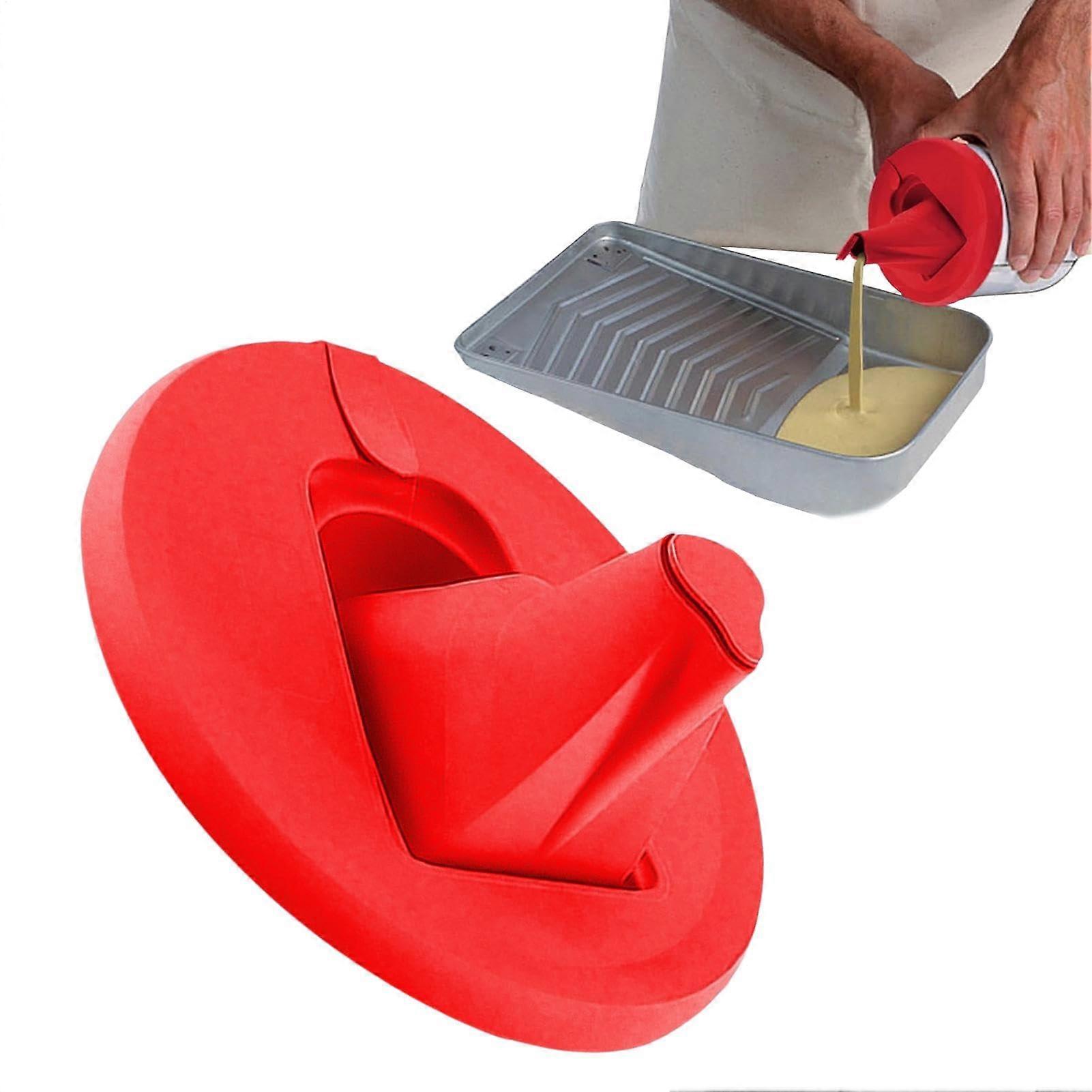 Paint bucket lid with pour spout, leakproof lid for paint buckets, prevents spillage of spray paint for wall decoration, Pei Red