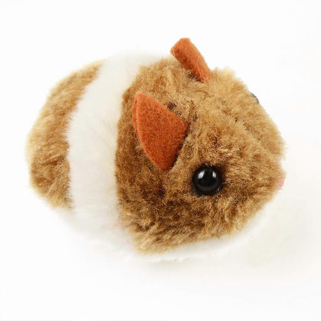 Pull String Mouse Vibrating Movable Plush Mechanical plush hamster pet toy