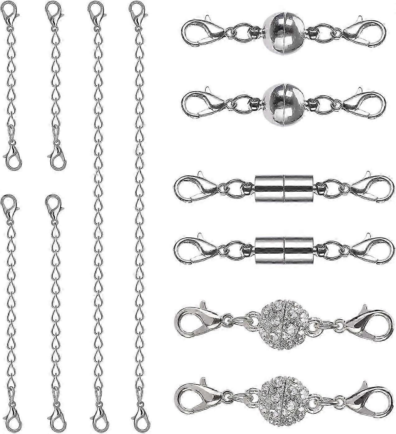 Magnetic jewelry clasps and extensions chain Magnetic clasps and necklace Extender Lobster clasp