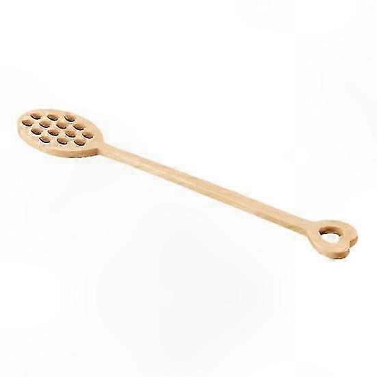 Long Handle Wooden Mixing Spoon with Hole Design for Coffee and Honey - Food Grade Tableware for Stirring and Serving