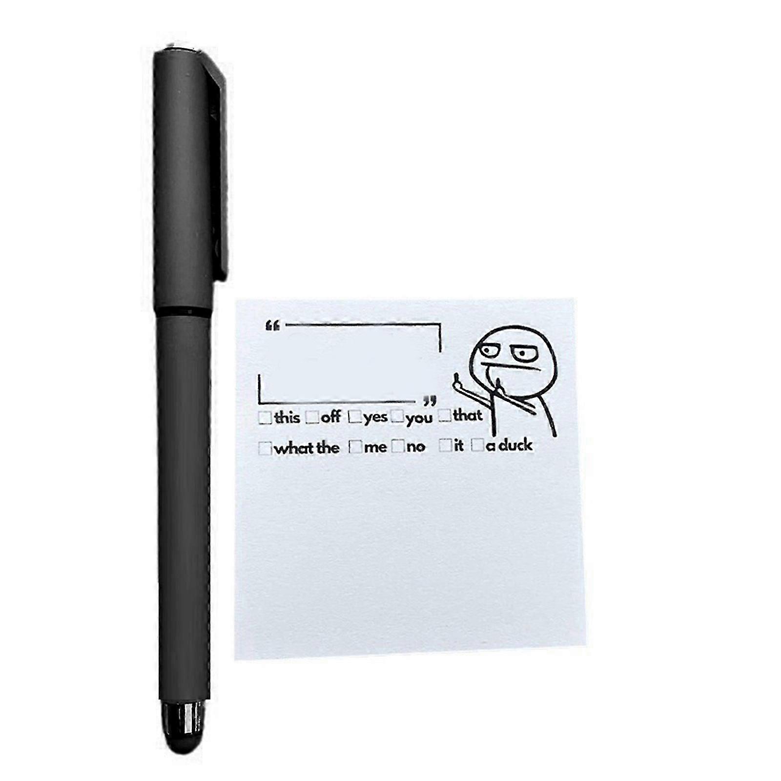 Funny Fuck Sticky Note Paper Set, Outta Fucks Pad and Pen, Self-Stick Pads Easy to Post for Home, Office, Notebook, Gifts for Friends