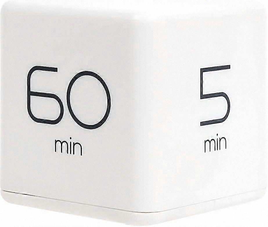 White Kitchen Timer for Time Management, Study, Exercise, and Kids Activities