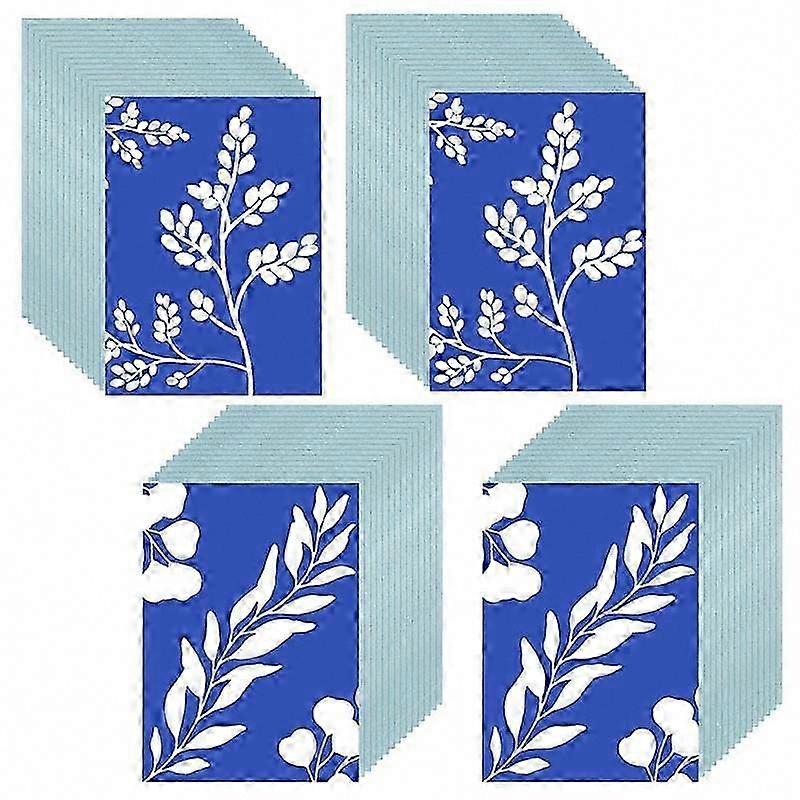 60Pcs κυανοτυπικό χαρτί A5 Sun Print Art Kit - υψηλής ευαισθησίας χαρτί εκτύπωσης ήλιου για παιδιά & ενήλικες