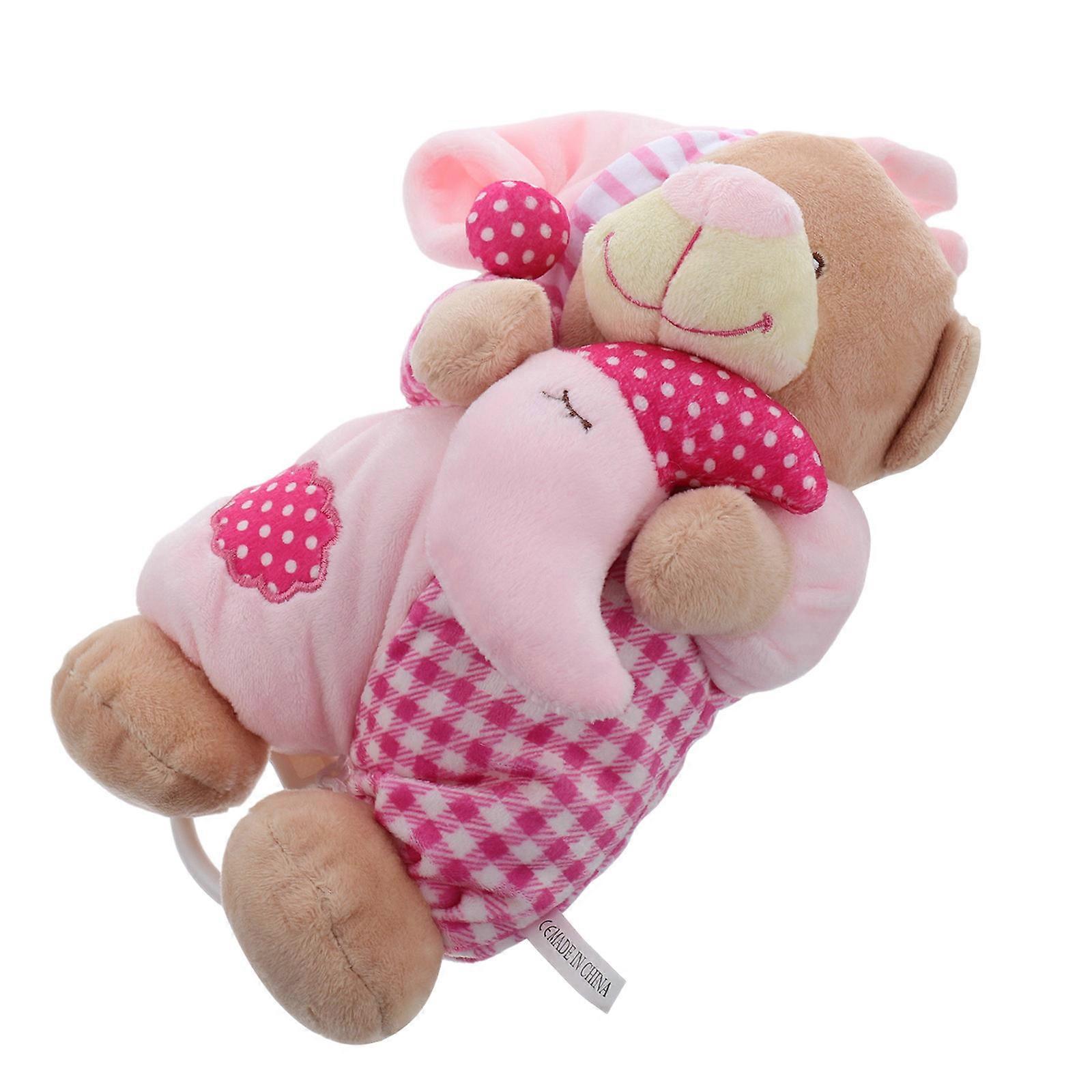 Comforter Toy Bear Shape for Infants and Babies Plush and Assorted Color with Auditory Development Function 1Pcs