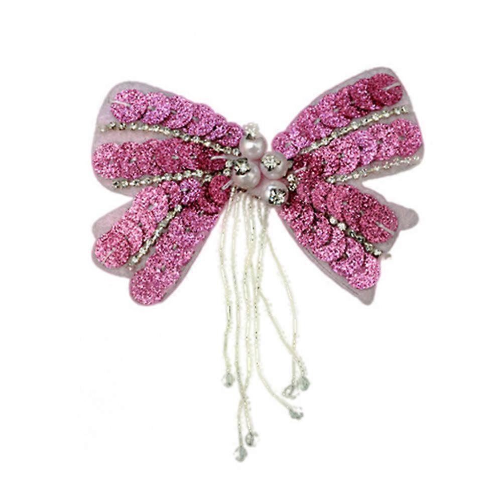 Iron on Bowknot Patch Clothes Accessories for Diy Projects Pink Decorative 1Pcs