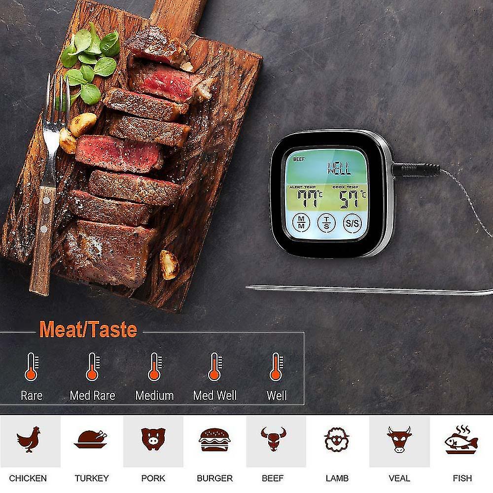 Termometro Per Grill ESCO Con Timer E Allarme - Sonda A Foratura Fino A 300&deg;C