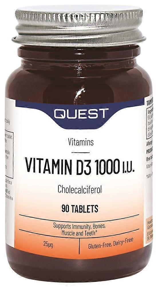 Quest Vitamin D3 1000 iu 90 tablets - 2 Pack