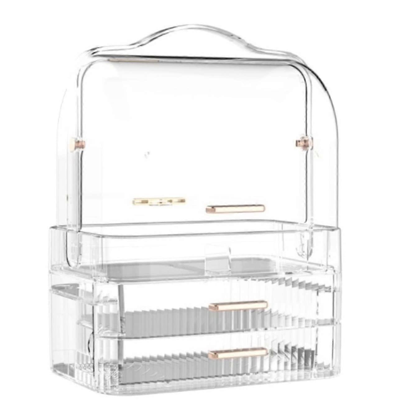 Makeup Organizer Plastic Desktop Cosmetic Storage Box For Dressing Table, Skin Care Rack